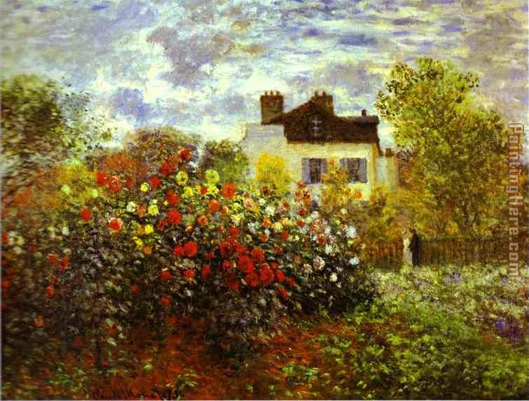 Monet's Garden at Argentueil painting - Claude Monet Monet's Garden at Argentueil art painting